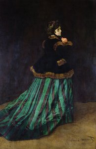 カミーユ、または緑のドレスを着た女性、1866